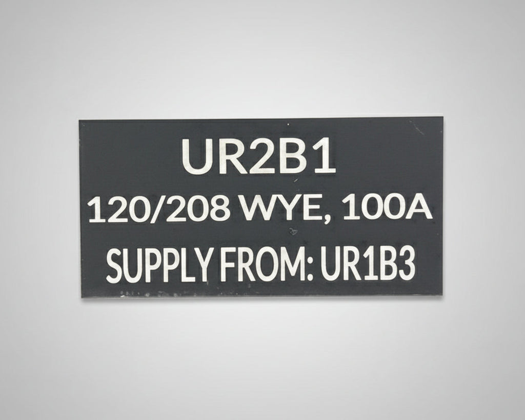 Electrical Panel Identification 2''x4''