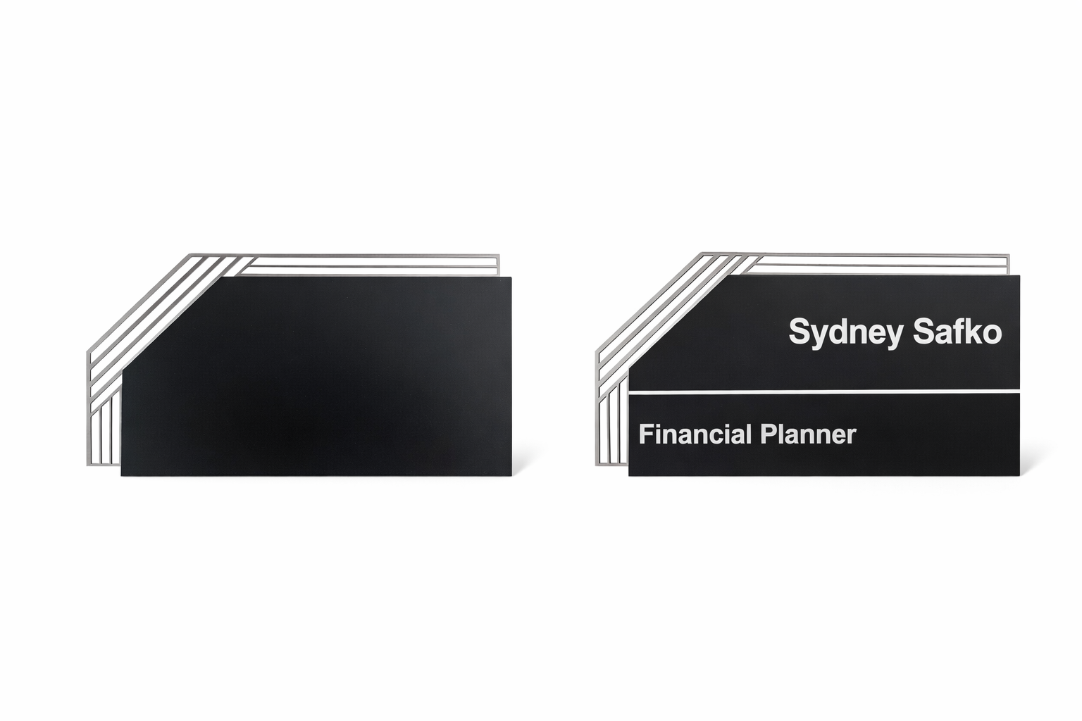 Door Sign - Stainless Steel Style